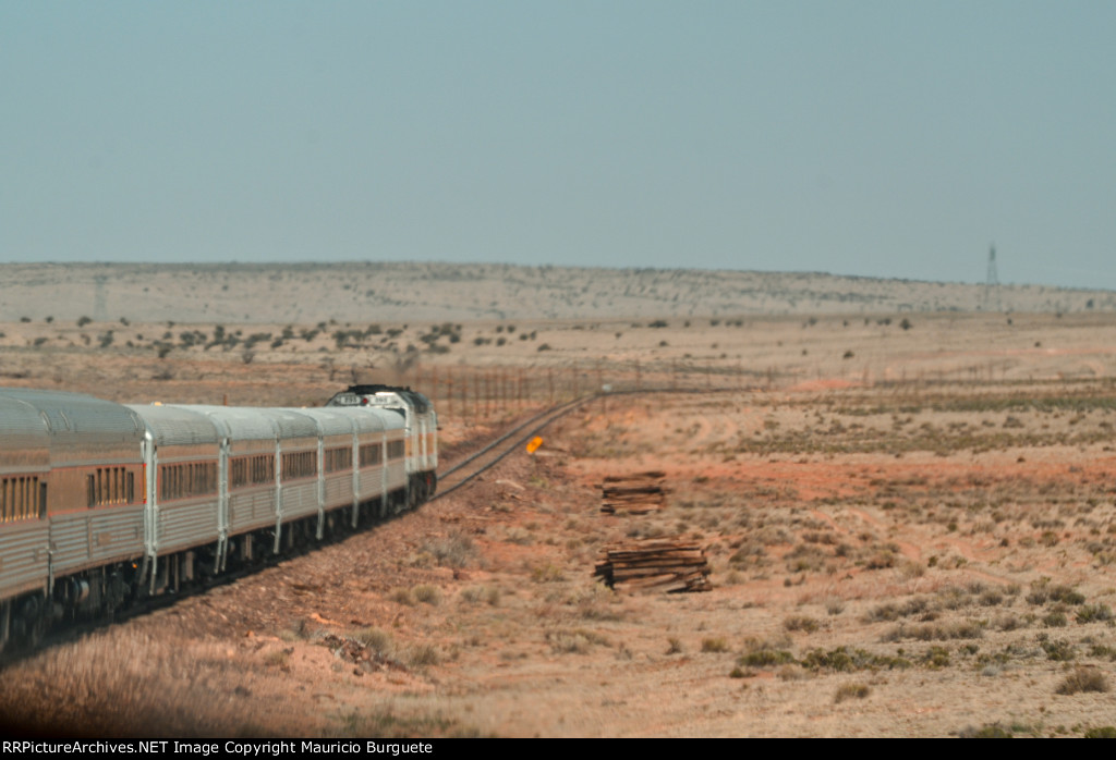 Grand Canyon Railway traveling to the Canyon